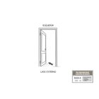 Porta De Giro De Aço Laminada 215 X 60 X 6,5 Cm Preto Esquerd