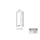 Porta De Giro De Aço Laminada 215 X 85 X 6,5 Cm Preto Direita