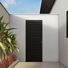 Porta De Giro De Aço Laminada 215 X 85 X 6,5 Cm Preto Esquerd