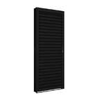 Porta De Giro De Aço Laminada 215 X 85 X 6,5 Cm Preto Esquerd