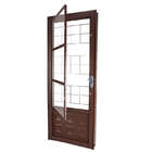 Porta De Giro Em Aço Corten Almofada 215x84x12 Cm Grade Quadr