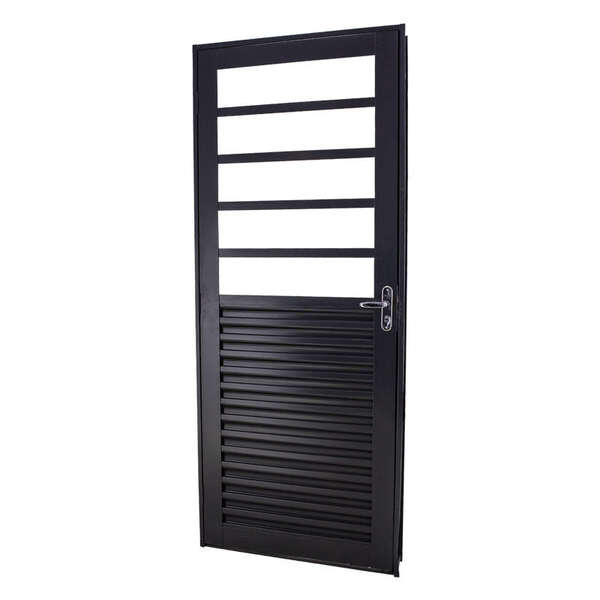 Porta De Giro Em Aço Mista Laminada Primer 215x87x6 Cm Esquer