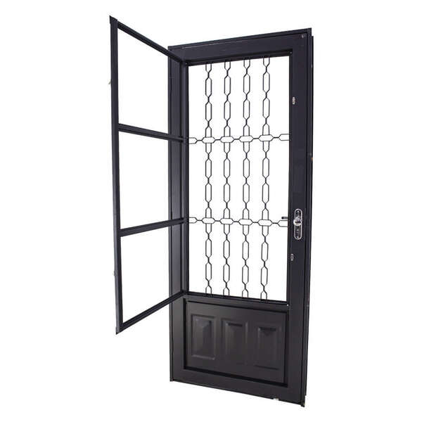 Porta De Giro Em Aço Primer 215x87x12 Cm Grade Elo Direita Ac