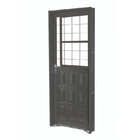 Porta De Giro Em Aço Primer Mista 215x87x6 Cm Grade Quadricul