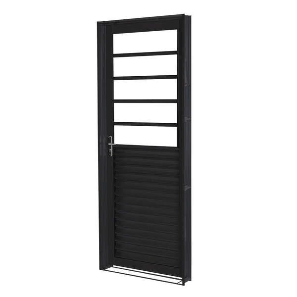 Porta De Giro Em Aço Primer Mista Laminada 215x84x14 Cm Esque