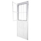 Porta De Giro Em Alumínio Branco 210x80x4 Cm Com Grade Esquer