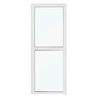 Porta De Giro Em Alumínio Branco 2 Vidros 210x80x4 Cm Direita