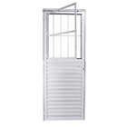Porta De Giro Em Alumínio Branco C/ Postigo 210x80x3 Cm Direi