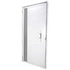 Porta De Giro Em Alumínio Lambri Branco C/ Visor 215x90x4 Cm