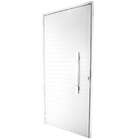 Porta De Giro Em Alumínio Lambri Branco Puxador Curvo 215x90x