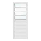 Porta De Giro Em Alumínio Mista Branco 210x90x4 Cm Esquerda V