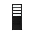 Porta De Giro Em Alumínio Mista Preto 210x90x4 Cm Direita Nob