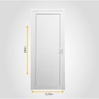 Porta De Giro Em Pvc Externa Direita 210cmx70cmx6cm Multilit