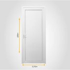 Porta De Giro Em Pvc Externa Esquerda 210cmx70cmx6cm Multilit
