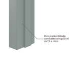 Kit Porta de Madeira de Giro Direito e Esquerdo Grafite 210x100cm com Batente 7,5 a 16cm Vivace Plus Artens