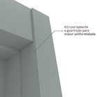 Kit Porta de Madeira de Giro Direito e Esquerdo Grafite 210x70cm com Batente 7,5 a 16cm Vivace Plus Artens