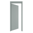 Kit Porta de Madeira de Giro Direito e Esquerdo Grafite 210x70cm com Batente 7,5 a 16cm Vivace Plus Artens