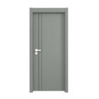 Kit Porta de Madeira de Giro Direito e Esquerdo Grafite Line 210x100cm com Batente 12 a 19cm Vivace Plus Artens