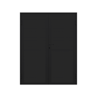 Porta de Giro Lambri 2 Folhas Alumínio Pintado Preto Sob Medida Linha 25 OGB Esquadrias