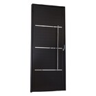 Porta De Giro Lambri Em Alumínio 215 X 104 X 6 Cm Puxador E F