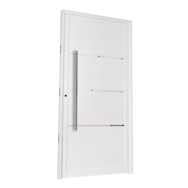 Porta De Giro Lambri Em Alumínio 215 X 104 X 6 Cm Puxador E F