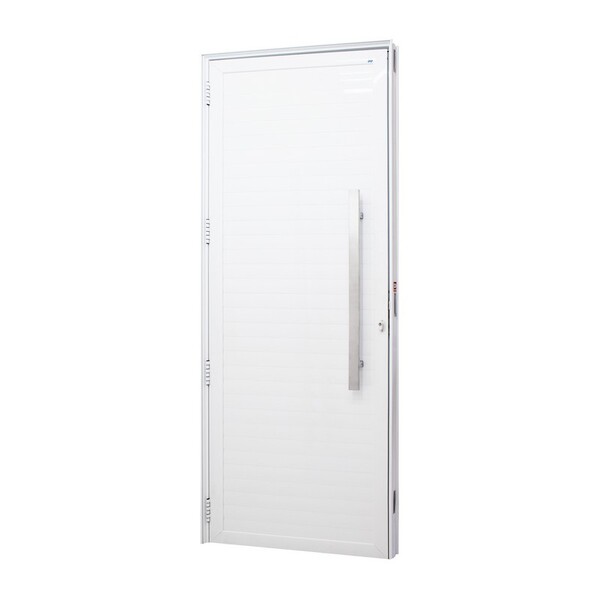 Porta De Giro Lambril Em Alumínio Branco Caribe Max 215x80x6c