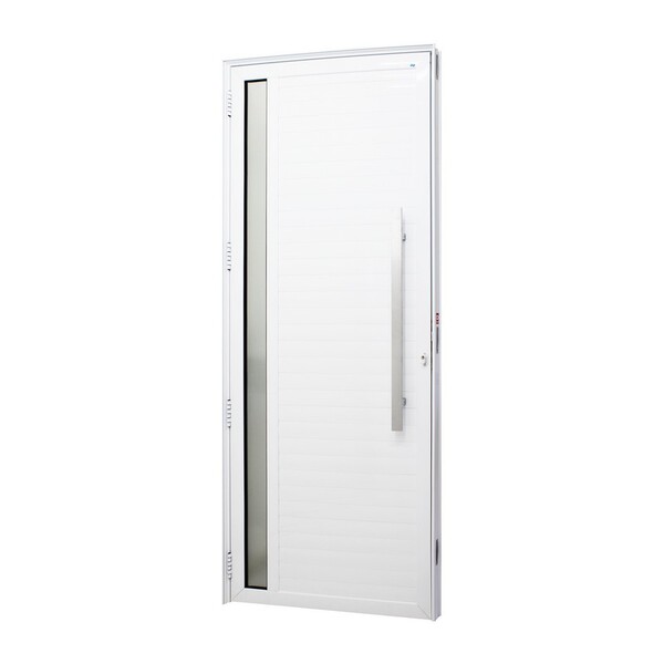 Porta De Giro Lambril Em Alumínio Branco Caribe Max 215x80x6c