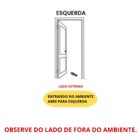 Porta De Giro Lambril Em Alumínio Branco Perfecta Max 215x80x