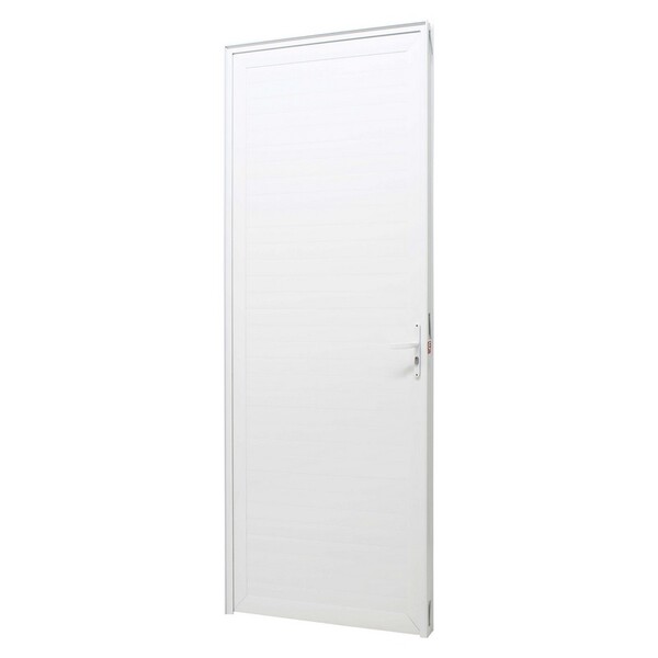 Porta De Giro Lambril Em Alumínio Branco Perfecta Max 215x90x