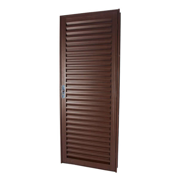 Porta De Giro Laminada Em Aço Corten 215x84x12 Cm Esquerda In
