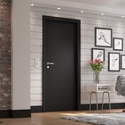 Kit Porta de Madeira de Giro Direito e Esquerdo Nero 210x100cm com Batente 7,5 a 15cm Vivace Plus Artens