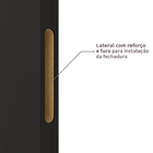 Kit Porta de Madeira de Giro Direito e Esquerdo Nero 210x100cm com Batente 7,5 a 16cm Vivace Plus Artens