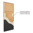 Kit Porta de Madeira de Giro Direito e Esquerdo Nero 210x70cm com Batente 7,5 a 16cm Vivace Plus Artens