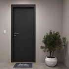 Kit Porta de Madeira de Giro Direito e Esquerdo Nero 210x70cm com Batente 7,5 a 16cm Vivace Plus Artens