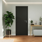 Kit Porta de Madeira de Giro Direito e Esquerdo Nero 210x80cm com Batente 7,5 a 16cm Vivace Plus Artens