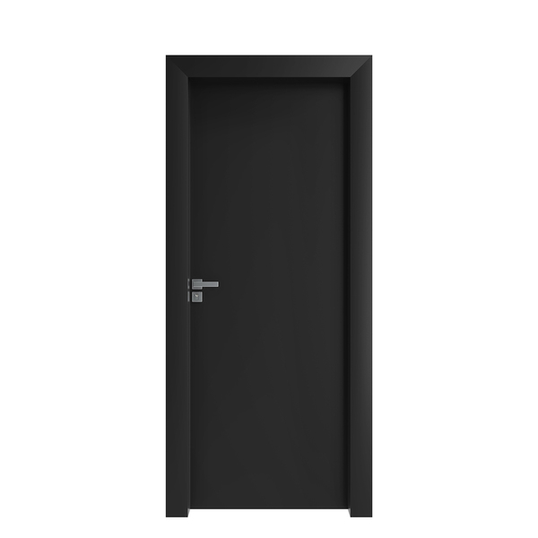 Porta com Batente 17 a 21cm de Giro Sarrafeada Lisa Lacca PU Preto Delicata Direito ou Esquerdo 2,10x0,80m Rohden