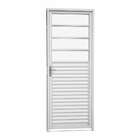 Porta De Giro Veneziana E Divisão Horizontal Em Aço 217 X 87