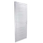 Porta De Giro Veneziana Em Alumínio Branco 210x60x3 Cm Esquer