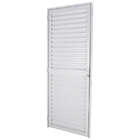 Porta De Giro Veneziana Em Alumínio Branco 210x70x4 Cm Direit