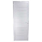 Porta De Giro Veneziana Em Alumínio Branco 210x80x3 Cm Direit