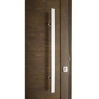 Porta De Lambri 210x90cm Com Textura De Madeira E Puxador Nat