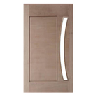 Porta De Madeira 01 Almofada Arco P/vidro Maciça Cedro Arana