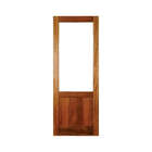 Porta De Madeira 01 Almofada P/ Vidro Reta Maciça Cedro Arana