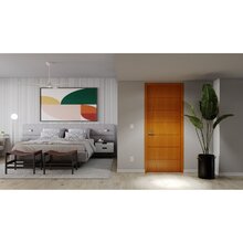 Porta De Madeira 210x70cm Mso Eucaplac Frisada Tivoli Eucatex