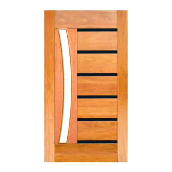 Porta De Madeira  Friso Preto Arco P/vidro Maciã§a Cedro Aran