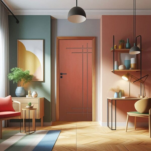 Porta De Madeira Bondoor 210x102cm Friso 15 Jb Portas Ipê