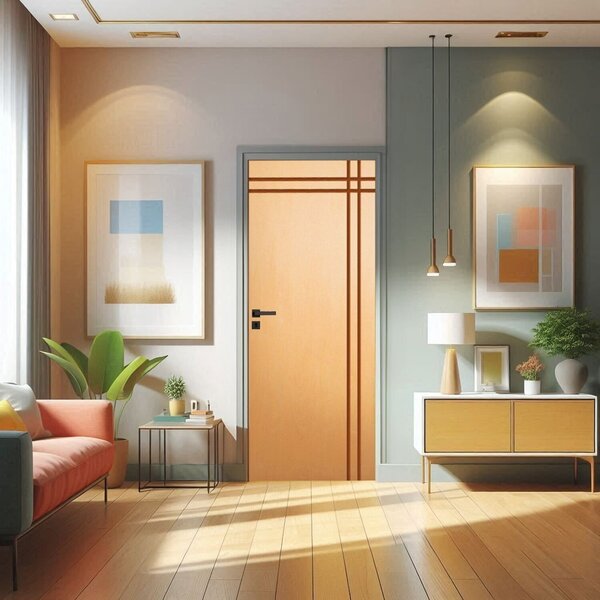 Porta De Madeira Bondoor 210x112cm Friso 03 Jb Portas Angelim