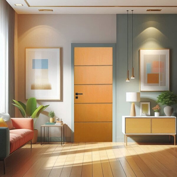 Porta De Madeira Bondoor 210x82cm Friso 02 Jb Portas Tauari