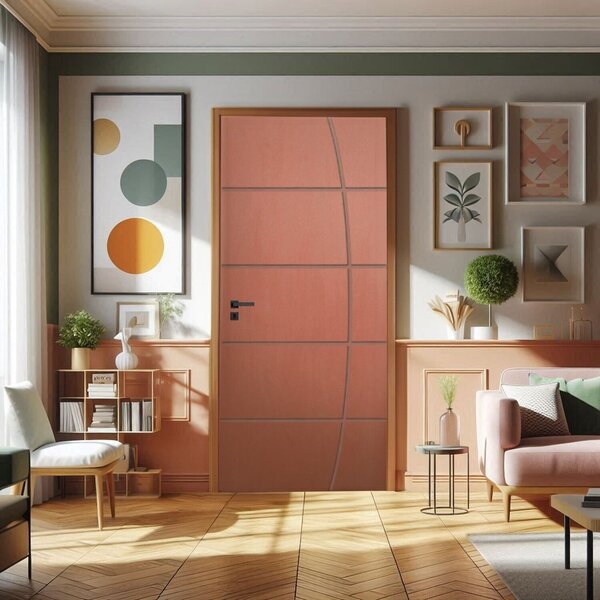 Porta De Madeira Bondoor 210x90cm Friso 23 Ipê