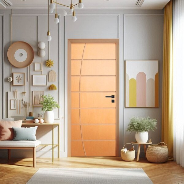 Porta De Madeira Bondoor 210x92cm Friso 14 Jb Portas Angelim